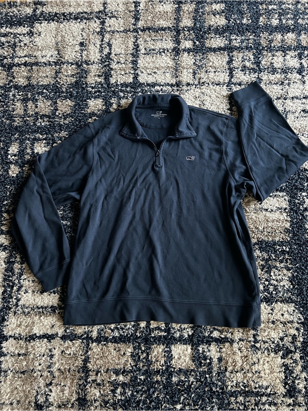 Vineyard Vines Men's Dark Navy Quarter-Zip Pullover